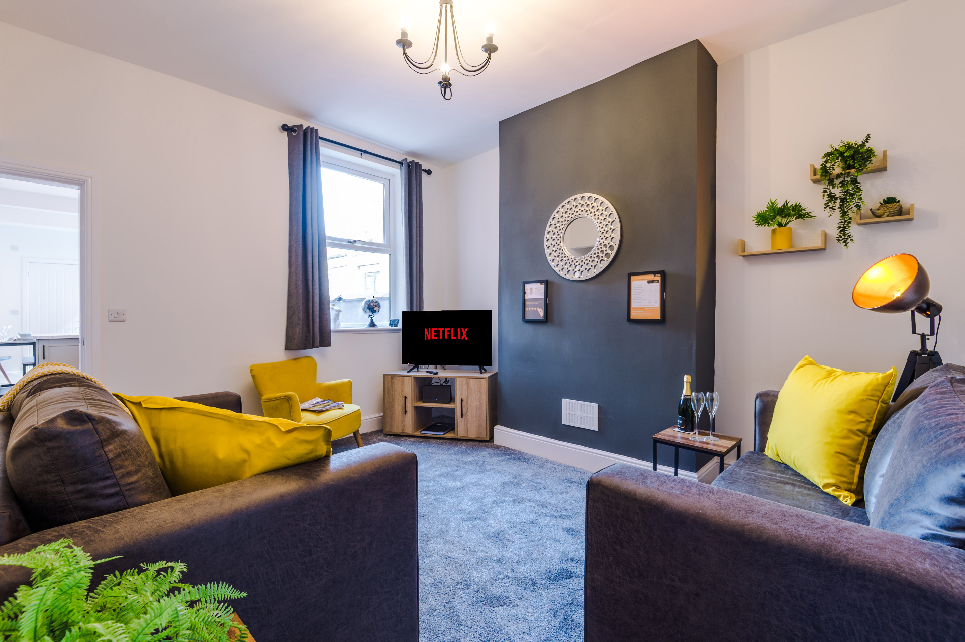 Professionally managed short-let living room
